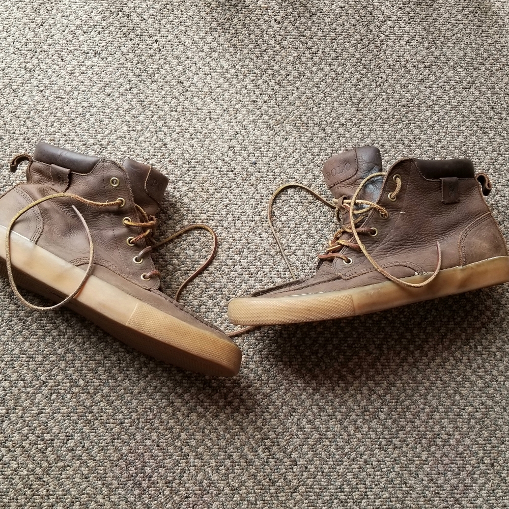 Polo Brown Tedd Leather Boot Shoe